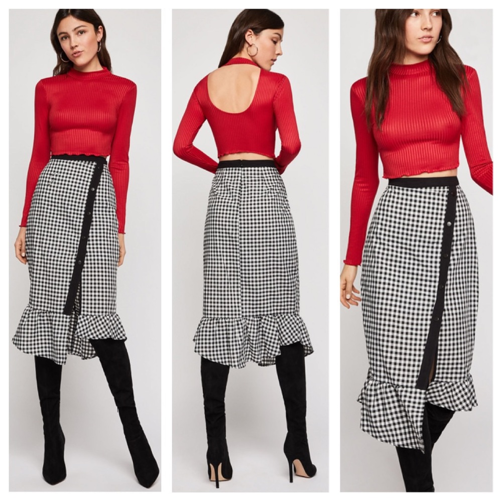 NWT BCBGeneration
Gingham Tiered Skirt